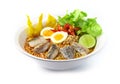 Egg Noodles with Asian Sea bass fish or Snapper fish