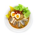 Egg Noodles with Asian Sea bass fish or Snapper fish