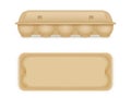 Egg package mock up, blank food tray box container Royalty Free Stock Photo