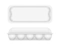 Egg package mock up, blank food tray box container Royalty Free Stock Photo