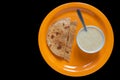 Egg Paratha with Dalia or Daliya, Cereal Food Know as Bulgur Cooked in Milk Served with Egg Stuffed Paratha or Indian Stuffed