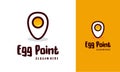 Egg Point Logo template designs, Yummy egg logo vector illustration