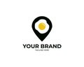 Egg Point Logo template designs, Yummy egg logo vector illustration