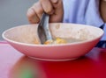 Egg porridge for urgent breakfas