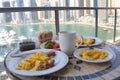 Breakfast on the balcony in Dubai
