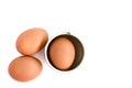 Egg prepared to cooking fobreakr foodfast Royalty Free Stock Photo