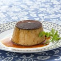 Egg pudding cake or flan, an open-topped pastry case with a savory or sweet filling.