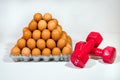 Egg pyramid as protein and vitamin source. Royalty Free Stock Photo