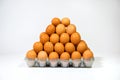 Egg pyramid as protein and vitamin source. Royalty Free Stock Photo