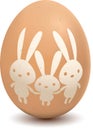 Egg with rabbit symbol