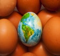 Egg represents beautiful planet