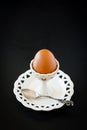 Egg in a retro styled holder Royalty Free Stock Photo