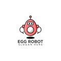 Egg robot logo design template Royalty Free Stock Photo