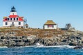 Egg Rock Lighthouse - Egg Rock Island in the Atlantic Ocean off the coast of Maine Royalty Free Stock Photo