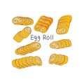 egg roll day free vector illustration Royalty Free Stock Photo