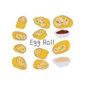 egg roll day free vector illustration Royalty Free Stock Photo