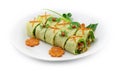Egg Roll stuffed with ground pork and vegetable Royalty Free Stock Photo