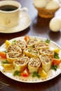 Egg rolls with meat Royalty Free Stock Photo