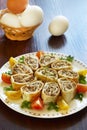 Egg rolls with meat Royalty Free Stock Photo
