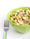 Egg salad in a green bowl Royalty Free Stock Photo