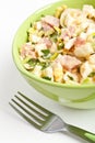 Egg salad in a green bowl with fork Royalty Free Stock Photo