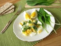 Egg salad with ramsons