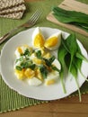 Egg salad with ramsons