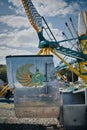 Egg Scrambler ride at a local carnival fair Royalty Free Stock Photo