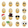 Egg set cartoon vector Royalty Free Stock Photo