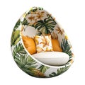 Egg Shape Sofa Chair on Transparent Background - Ai Generated Royalty Free Stock Photo