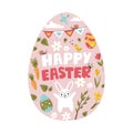 Egg shaped concept design with easter elements Royalty Free Stock Photo