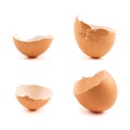 Egg shell cracked in two parts Royalty Free Stock Photo