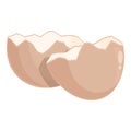 Egg shell icon cartoon vector. Chicken hatching