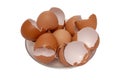 Egg shell is on plate Royalty Free Stock Photo