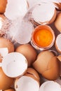 Egg shell and yolk Royalty Free Stock Photo