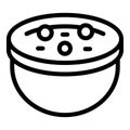 Egg soup icon outline vector. Snack food
