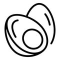 Egg source vitamin icon, outline style Royalty Free Stock Photo