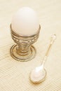 Egg and spoon. Royalty Free Stock Photo