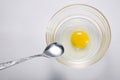 Egg spoon and bowl Royalty Free Stock Photo