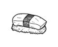 Egg Sushi Doodle Royalty Free Stock Photo