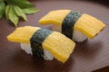 Egg sushi or tamako sushi, Japanese food