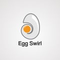 Egg swirl logo vector,icon,element, and template