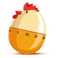 Egg timer clock in form of hen chicken clock cooking Royalty Free Stock Photo