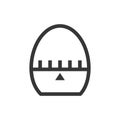 Egg timer line style isolated vector icon