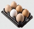 Egg Tray Illustration, Fresh Farm Eggs Royalty Free Stock Photo