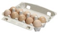 Egg tray isolated Royalty Free Stock Photo