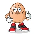 Egg ugly mascot vector cartoon illustration Royalty Free Stock Photo
