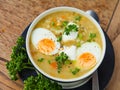 Egg vegetable soup