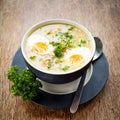 Egg vegetable soup