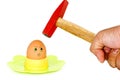 Egg vs Hammer Royalty Free Stock Photo